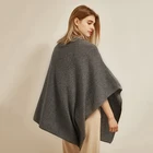 OEM Service Hot Sale Knitting New Fleece Blended Shawl Knitted Hot Diamond Star Cape Ladies Scarf Cashmere Poncho