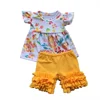 wholesale dolls dress and shorts girl doll matching clothes for 18'' American baby little doll wear