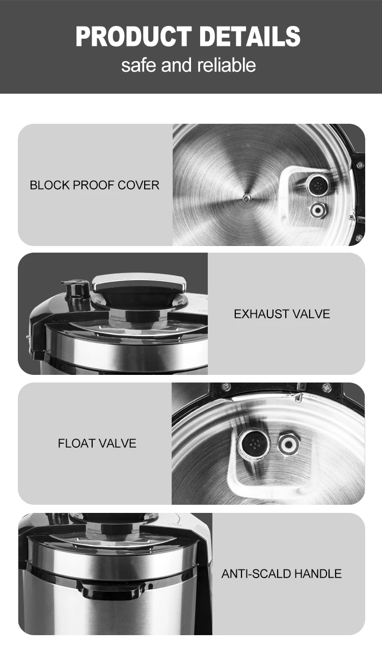 non-stick coating instapot 5litre multi-purpose presure cookers electr