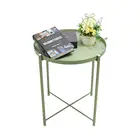 KD utility metal modern round corner Accent coffee table for living room