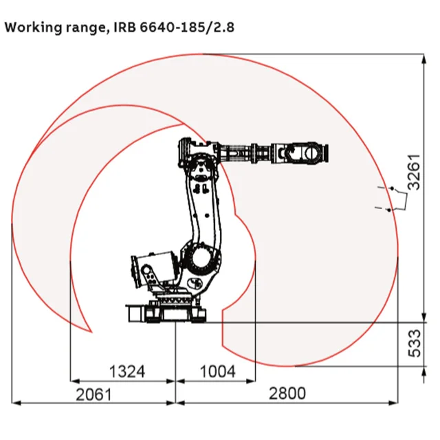 IRB 6640 Max reach 2800mm 6 axis ABB robot arm High pressure deburring  robot arm with low  robot arm  price