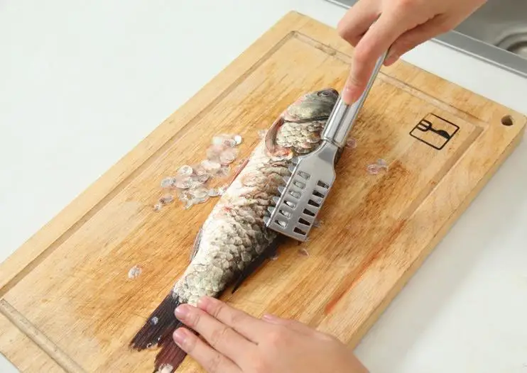 Fast Cleaning Fish Skin Stainless Steel Fish Scale Scaler Scraper Remover Seafood Descaler Kitchen Gadgets Tools