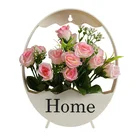 wall hanging artificial flower pot home decoration plant art base backdrop
