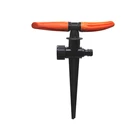 2 Arms 360 Degree Round Circle Plastic Rotary Irrigation Sprinkler With Spike