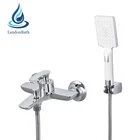 Brass Bathroom Bathtub Bath Wall Mounted Rain Shower Hot Cold Water Faucet Mixer Tap Set With Single Handle