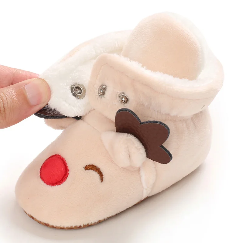 Winter New arrival high quality cute cartoon warm boots add plush baby walking boots for boys and girls factory