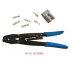 Crimping Pliers Crimping Tool for Anderson 50 Amps 600V Connector Cutting Wire Terminal HS-16 1.25-16mm2 Color Blue