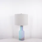 Hot products luxury blue purple gradient glass modern led table lamp