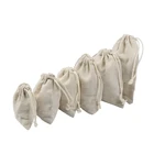 Pure cotton canvas drawstring duffle bag reusable women travel bag