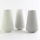 Hotel Hotel Decoration 8 Inch Matt Gray Color Fancy Expensive Ceramic Flower Home Hotel Restaurant Decor Vases