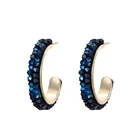 YMearring-338 XUPING Crystal from Swarovski jewelry gold plated color fashion crystal hoop earrings for women