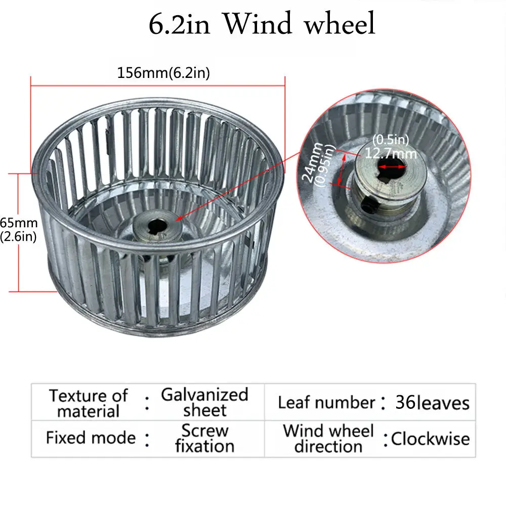 Roda de vento centrífuga de aço inoxidável, resistente a altas temperaturas, lâmina de ventilador, forno, fornecedor de turbina circulante