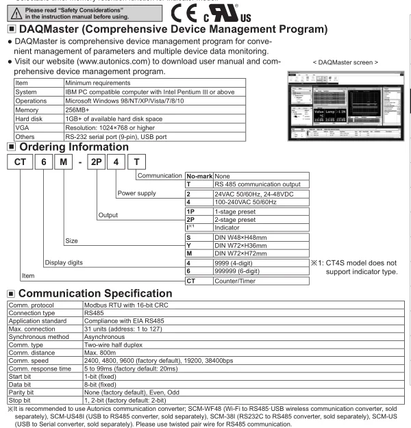 Autonics Korea Programmable Counter And Timer Ct S P View