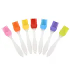 Food grade multifunctional Silicone Heat Resistant Basting BBQ oil Brush transparent plastic handle baking Brush