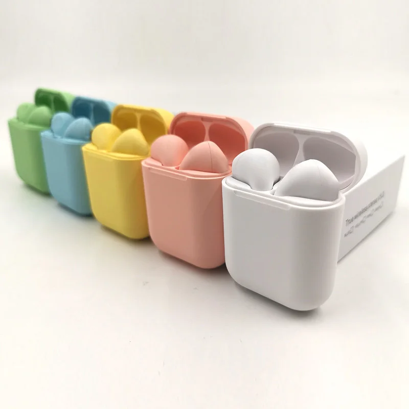 OEM Macaron Inpods 12 Frosted Feel Touch Control TWS 5.0 Stereo Mini Wireless Bluetooth Earphone BT Gaming Headphone for iPhone - ANKUX.COM
