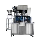 Liquid Automatic Rotative Filling Machine Auto Juice Drinks Soy Milk Spout Pouch Filling Capping Machinery