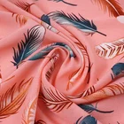 Wholesale trendy in stock fancy color 30S*30S woven plain 100 viscose feather printed fabric textile