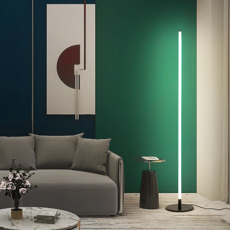 Slim acrylic 360 degree luminous LED linear tube for living room bedroom floor light