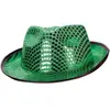 hot sale adult size green bowler hats green Sequin Cowboy Hat for ST'patrick's day Cowboy Hat