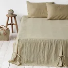 wholesale linen cotton hotel fitted bed sheet bedding set