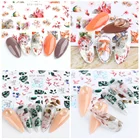 Nail Flowers Sticker 3d 3d Popular Nail Watercolor Flowers Sticker Colorful Maple Leaves Roses 3d Nail Art Sticker