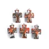 Wholesale Natural Religious Large Gemstone Jewelry Cross Pendant Cross Pendants For Jewelry Making