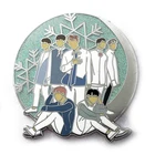 Korea Idol Ins Popular New Arrival Custom Bulk Kpop Hard Enamel Snowflake Lapel Pin Manufacturer Enamel Lapel