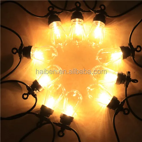 Haiben 10L LED tungsten bulb light G50 Christmas light CE/ROHS indoor&outdoor waterproof decorative light