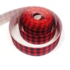 New Design 20MM Grosgrain Ribbon Printed Black and Red Checked Ribbon