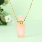 Cross Pendant Glass Bottle Pendant Crystal Bottle Cross Pendant Women Clear Glass Essential Oil Dropper