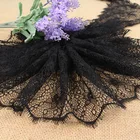 Black Lace Trim Lace Fashion Garment Black Eyelash Embroidered Lace Trim Border
