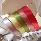 Korean satin small hair hoop fashionable fresh simple glossy satin wide-edged hair hoop headband accessories