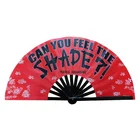 advertising brand summer promotional gift portable custom printed folding logo bamboo hand fan