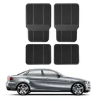 Universal 4pcs PVC Rubber Car Floor Mats All Weather Protection in black color - Trimmalbe semi-custom fit