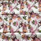 Reactive digital leaves print 55% viscose 45% rayon fuchun rayon fashion clothing fabric