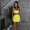 Wholesale sexy bandage dresses two pieces set mini skirt bodycon dresses and sexy tank top