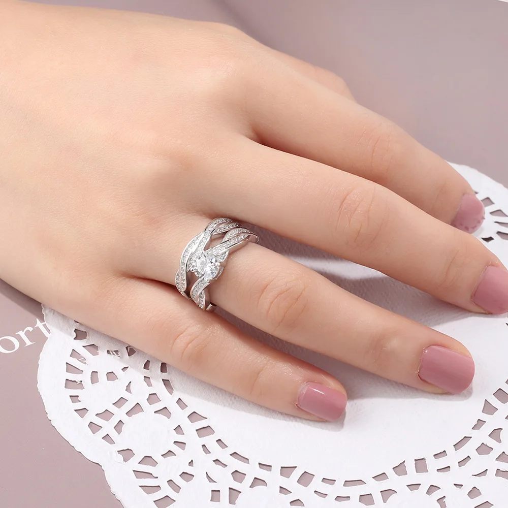 sterling silver couples marriage ring engagement fashion rings