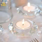 Nice Wedding Gifts Round Crystal Diamond Tea Light Candle Holder for Guests Souvenirs