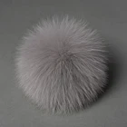 Fur Fur Pom Poms 14CM KAZUFUR Fox Fur Pompoms Real Fur Ball Trim Fox Fur Pom Poms Accessories