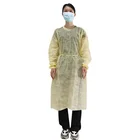 AAMI 2 gown yellow Disposable lab coat waterproof nonwoven level 2 gowns single use worker uniform