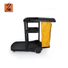 House Maid Plastic Hotel Serving Trolleys Housekeeping Trolley Janitorial Cart Cleaning Trolley