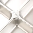 Metal Bento Leak proof Rectangle 304 Stainless Compartment Tiffin Steel Lunch Box R09-25