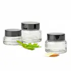 Wholesale 15ml Clear Cream Packaging And Container 15g Empty Slanted Shoulder Cosmetic Glass Jar