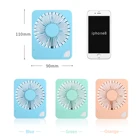 2020 new square desktop electric fan high wind mute macaron rechargeable mini handheld fan