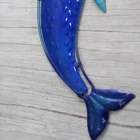 Liffy Metal Glass Dolphin Wall Art Decoration