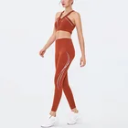 Custom Printing Women Sportswear Yoga Pants And Sports Bra Two Pieces Yoga Short Sets