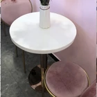 White solid surface round home/hotel/resturant dining table and chair , restaurant Dinning Table