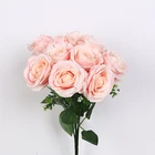 High grade 10head red rose flowers artificial for home decoration