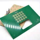 PET material customized PCB membrane switch panel keypad with LED