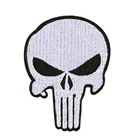 Embroidered Iron Patch Custom Embroidery Comic Patches Iron On/Sew Punisher Embroidery Patches